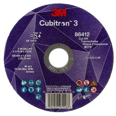Doorslijpschijf Cubitron™ 3  125x1.6x22mmT41
